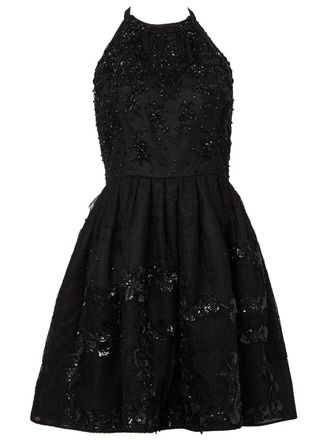 Oscar De La Renta embellished backless dress - Nero