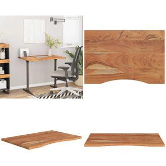 vidaXL Piano Scrivania 80x60x2,5 cm Rettangolare Legno Massello Acacia - Piano in acacia - Tavolo in legno