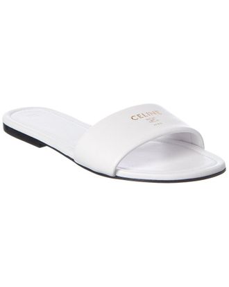 Celine Celine Logo Leather Sandal