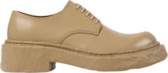 Camper Laced Shoes, male, Beige, 8 UK, Beige Leather Derby Shoes