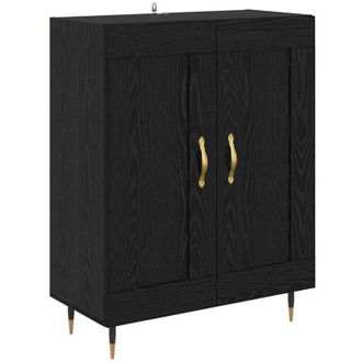 vidaXL Sideboard Black Oak 69.5 x 34 x 90 cm Engineered Wood vidaXL