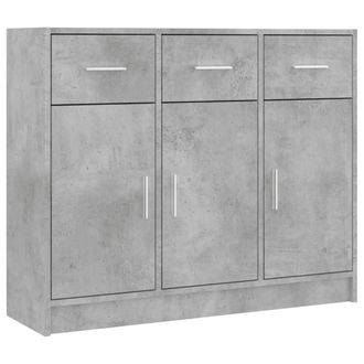 Berkfield Home Sideboard Concrete Grey 91x28x75 cm Engineered Wood | Size: 91 x 28 x 75 cm