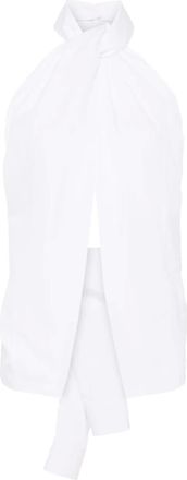 Stella McCartney Top smanicato con scollo allamericana - Bianco