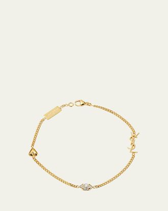 Saint Laurent Opyum Heart Charm Bracelet