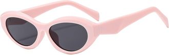 Generic Small Frame Mens Outdoor Sunglasses Shopping Commuter Womens Decorative Sun Glasses(Pink)