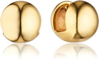 Lily & Roo Gold Dome Ball Huggie Hoop Earrings