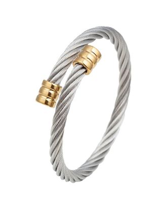 Eyecandy LA Eye Candy La The Luxe Collection Titanium Nicky Cuff Bracelet