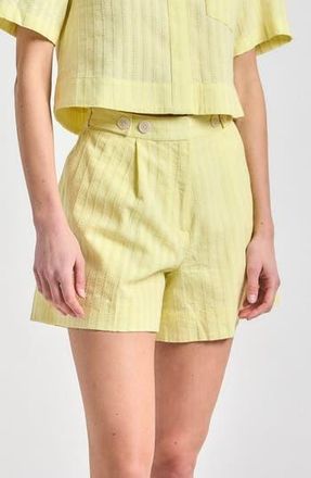 Derek Lam Boswell Cotton Shorts in Butter Yellow at Nordstrom Rack, Size 12