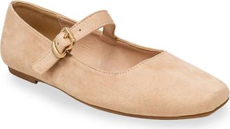 Chase + Chloe by Intouch Footwear Mary Jane Flat in Beige Suede at Nordstrom Rack, Size 8.5