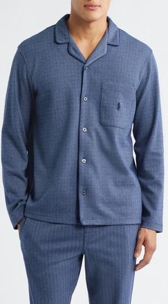 Polo Ralph Lauren Long Sleeve Pajama Top in Cruise Navy at Nordstrom, Size X-Large