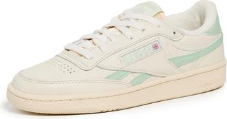 Reebok Club C Revenge Shoes, Casual Womens Fashion Sneakers, Vintage Chalk/Light Sage/Paper White, 7.5 UK