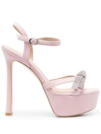 Stuart Weitzman Sandali SW Mega Bow 160mm - Rosa