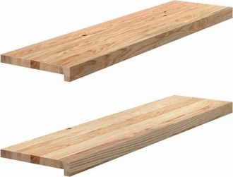 vidaXL Vidaxl - Window Sills 2 pcs Untreated 100x30x2 cm Solid Wood Oak