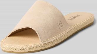 Espadrij Sandalette mit Label-Detail Modell PLAGE VELOUR in Beige, Gr&ouml;&szlig;e 36