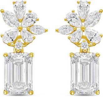 Diana M. Jewels 14KT YELLOW GOLD LAB GROWN DIAMOND FASHION EARRINGS WEIGHING 15.00 CTS TW