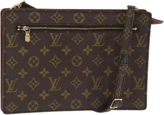 Louis Vuitton Pre-owned Cross Body Bags, female, Brown, Size: ONE SIZE Pre-owned Vintage Canvas Cross Body Bag