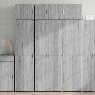 Berkfield Home Storage Cabinet Grey Sonoma 70x42.5x225 cm Engineered Wood