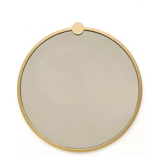 Dmora Espejo Corto, Forma Redonda, Tipo De Pared, Estructura Transparente, 60x60h Cm Oro