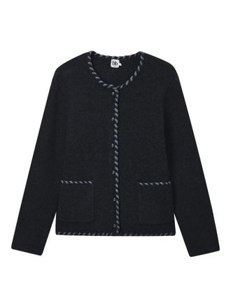 B+ab long-sleeve cardigan - women - Polyester/Polyamide/Fabric - S - Grey