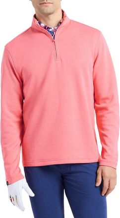 Robert Graham Troland Quarter Zip Pullover in Pink Lemonade at Nordstrom, Size Xxx-Large