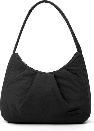 Generic Pleated Clouds Bag Lightweight Hobo Bag Soft for Women Travel Shopping (Black)