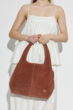 Coach Suede Bag Lana, Womens, Brown