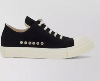 Rick Owens drkshdw low canvas sneakers round toe