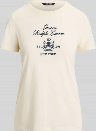 Lauren Ralph Lauren Relaxed Fit T-Shirt aus Baumwoll-Mix in Sand, Gr&ouml;&szlig;e XXL