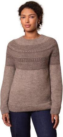 Celtic & Co. British Wool Yoke Pattern Sweater in Natural at Nordstrom, Size X-Small