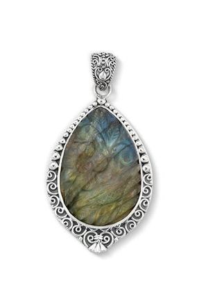 Samuel B. Floral Design Labradorite Pendant at Nordstrom Rack