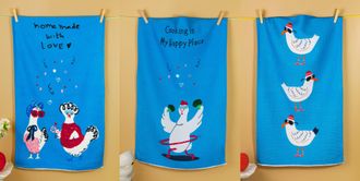 Tiramisu The Happy Place Artisan Kitchen Tea Towel Set - Set of 3