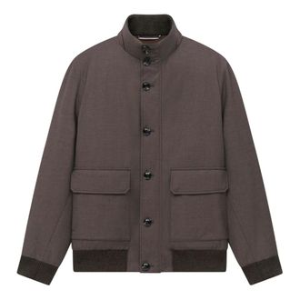 Bugatti Blouson Jas - Heren - Jassen - Bruin - Maat: 2XL Viscose
