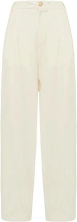 Laneus Viscosa Pants - Dames - Wijde Broeken - Beige - S - Broeken