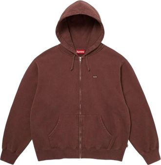 SUPREME FW26 Small Box Zip Up Hooded Sweatshirt Brown SUP-FW26-031-BRN