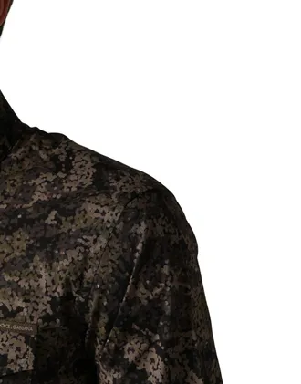 Dolce & Gabbana Camouflage Cotton Shirt - Brown