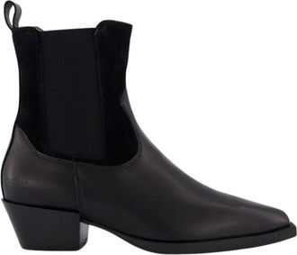 Copenhagen Leren Mix Booty - Dames - Cowboylaarzen - Zwart - 41 EU - Schoenen