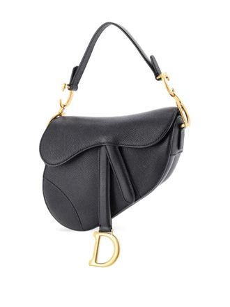 Dior Saddle Handbag Leather Mini shoulder bag - women - Calf Leather - One Size - Black