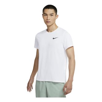 Nike Pro Dri-FIT Sports Training Quick-dry Crewneck Short Sleeve Mens White CZ1182-100