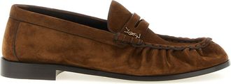 Saint Laurent Brown Solid Le Loafer