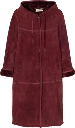 A.N.G.E.L.O. Vintage Cult 1980s suede coat - women - Pig Suede/Acrylic - M/L - Red
