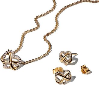 Pandora Sparkling Infinity Heart Jewellery Gift Set