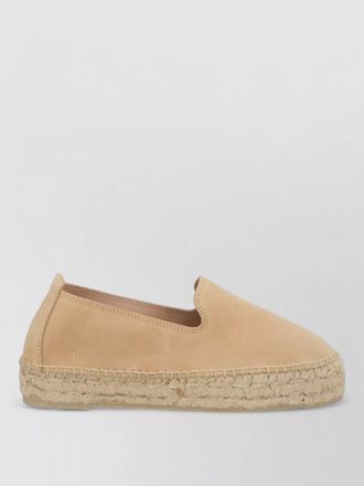 Maneb&igrave; suede round toe espadrilles rope sole