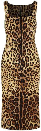 Dolce & Gabbana Leopard-Print Silk Dress