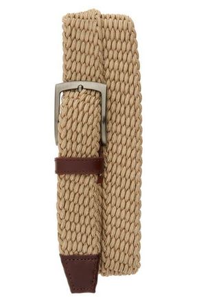 Johnston & Murphy Stretch Knit Belt in Tan at Nordstrom, Size 32