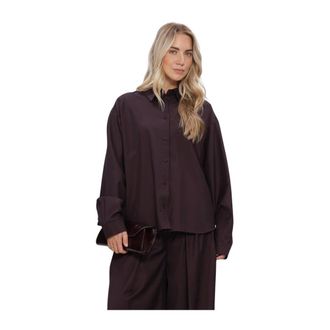 Gestuz Overhemden, Dames, Bruin, XS, Polyester, GZschany Shirt