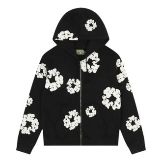 Denim Tears Cotton Wreath Zip Hoodie Black SS25TZH11412036