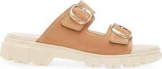 Paul Green WomenS Marina Slide Sandals In Sisal Royal Nubuck