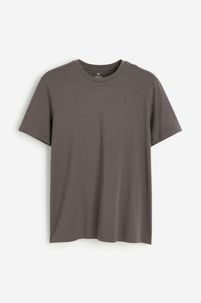 H&M T-Shirt in Regular Fit - Dunkelgrau