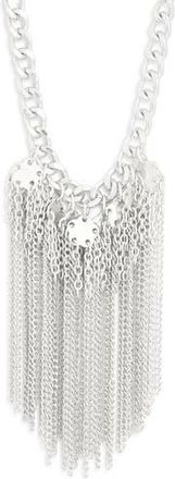 Karine Sultan Clover Chain Collar Necklace in Silver at Nordstrom Rack