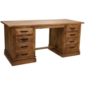 Wanderlust Deco Escritorio De Madera Marr&oacute;n 180x75x80